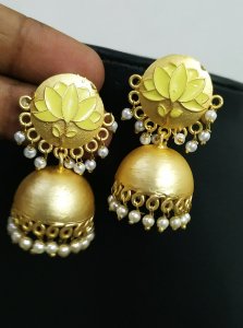 Magnificent Lotus Jaipuri Earrings