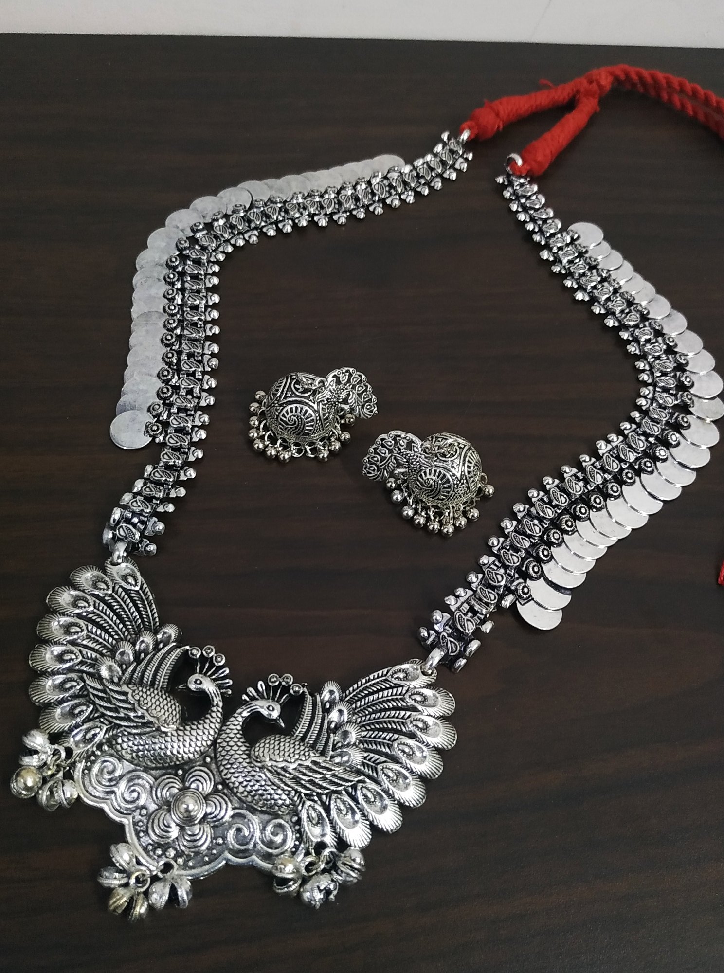 Exclusive Peacock Oxidised Necklace Set