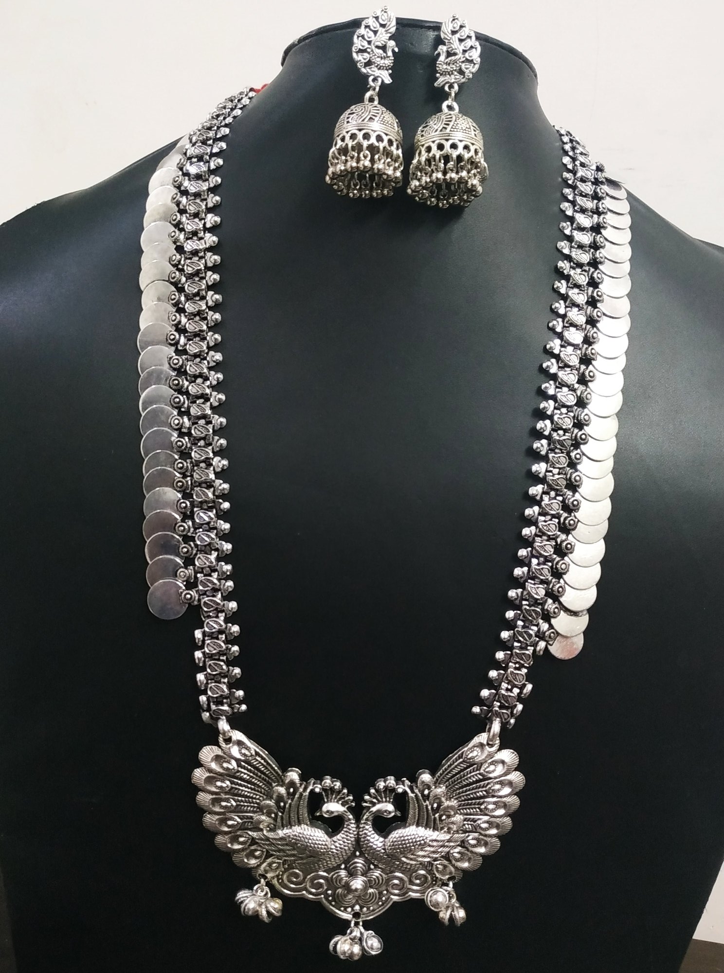 Exclusive Peacock Oxidised Necklace Set