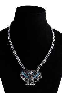 Exclusive Oxidised lookalike Ball Chain Necklace Set