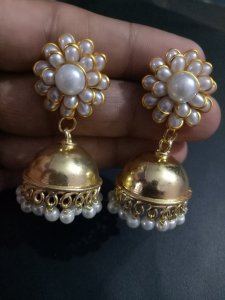 Lovely Jaipuri Golden Pachhi Earrings