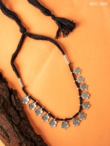 Oxidised thread necklace