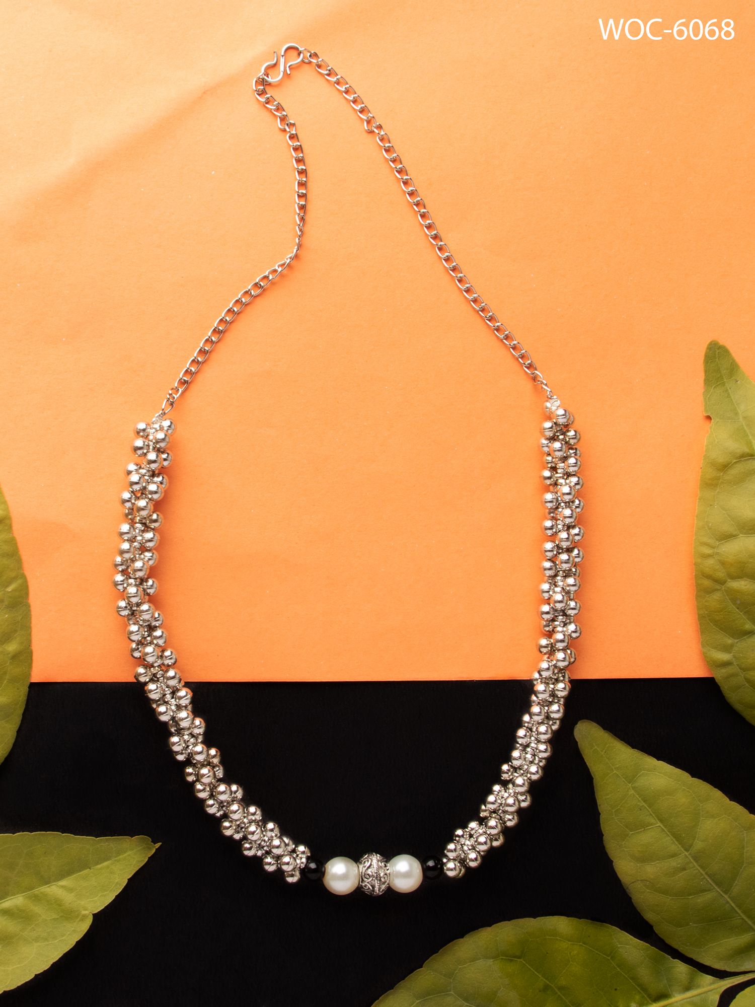 Oxidised ghungroo necklace